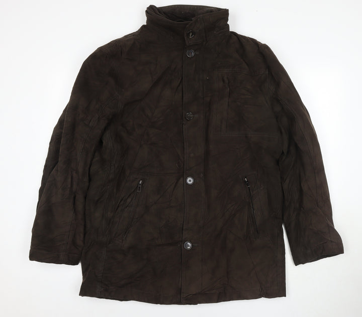 Marks and Spencer Mens Brown Jacket Coat Size M Zip