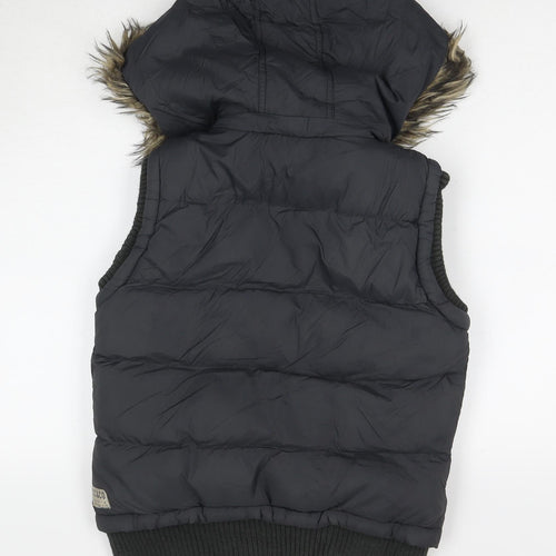 SoulCal&Co Womens Grey Gilet Waistcoat Size 10 Zip
