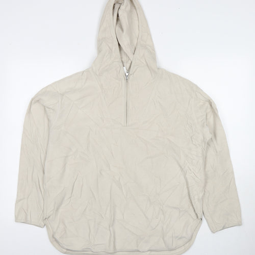 H&M Womens Beige Polyester Pullover Hoodie Size M Pullover