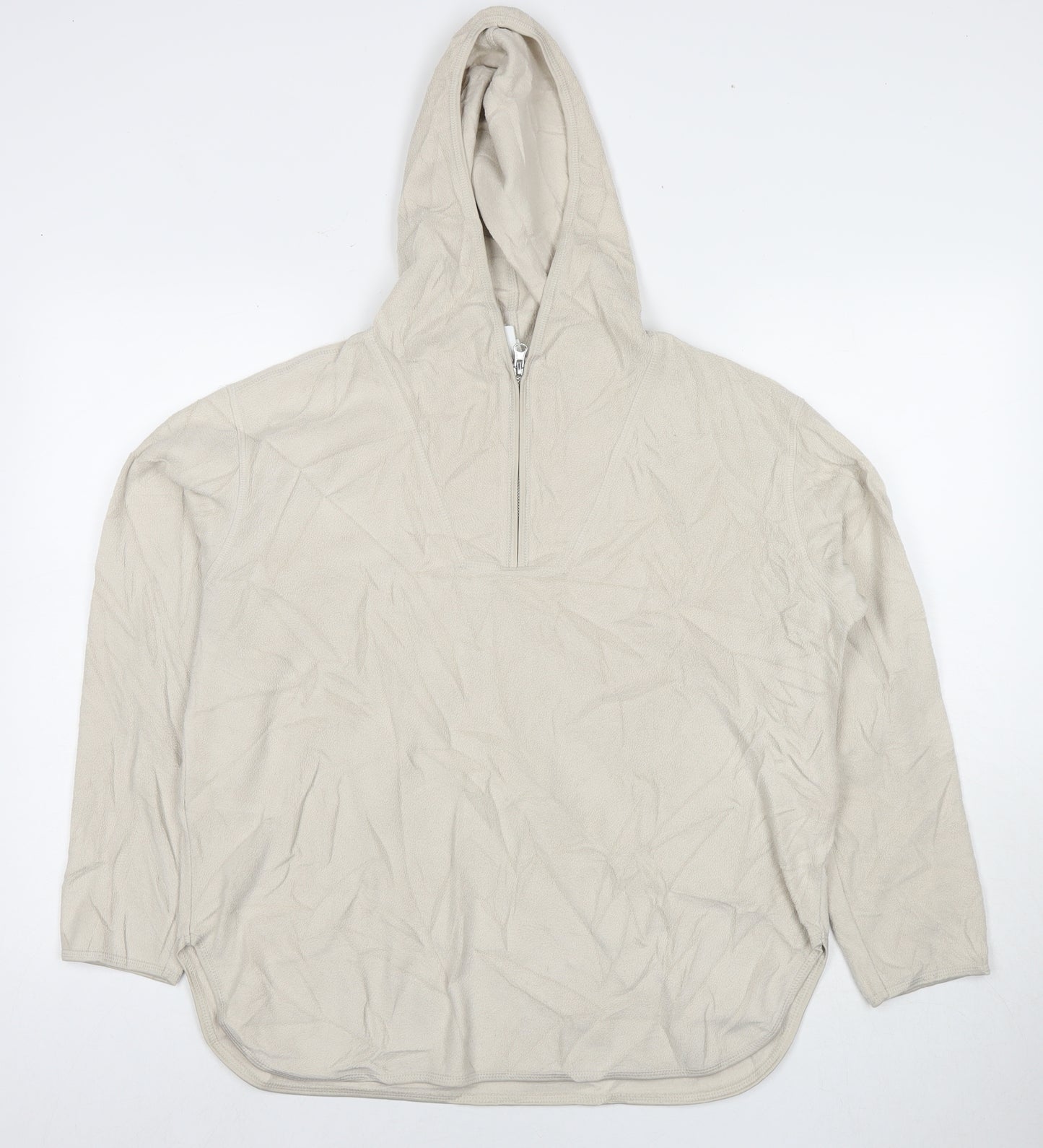 H&M Womens Beige Polyester Pullover Hoodie Size M Pullover