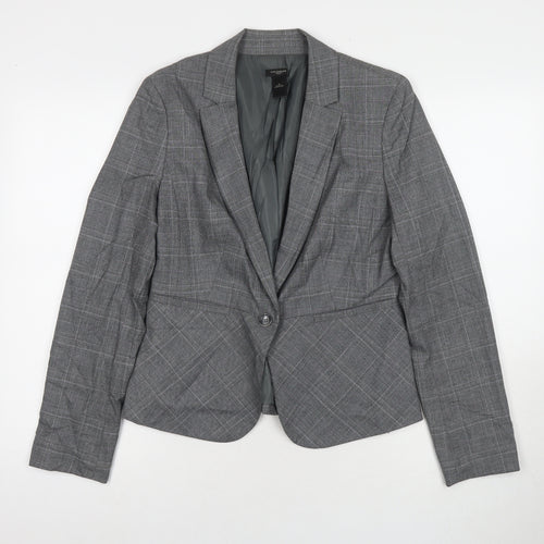 Ann Taylor Womens Grey Jacket Blazer Size 6 Button