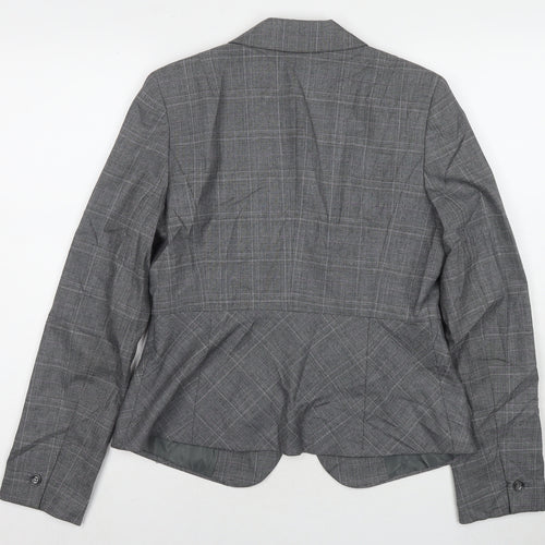 Ann Taylor Womens Grey Jacket Blazer Size 6 Button