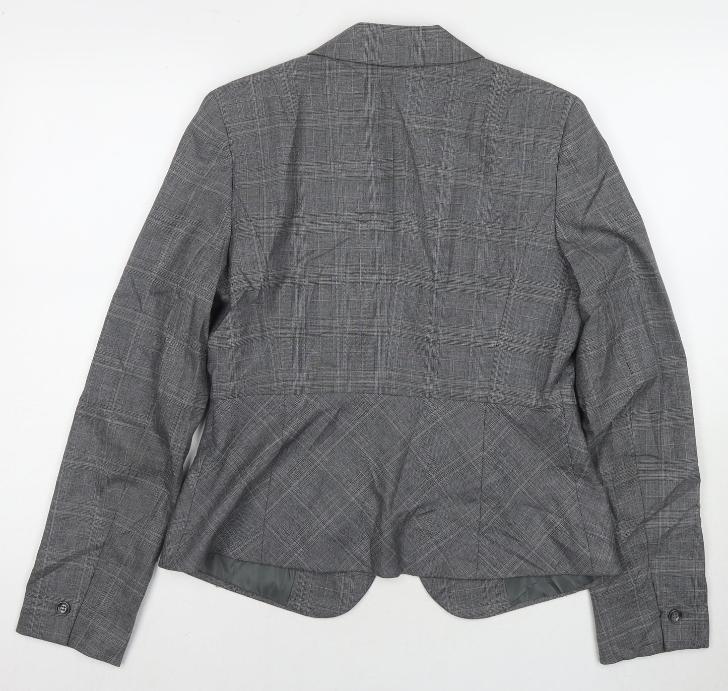 Ann Taylor Womens Grey Jacket Blazer Size 6 Button