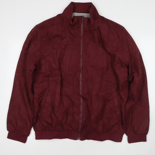 Atlas Mens Red Bomber Jacket Jacket Size M Zip