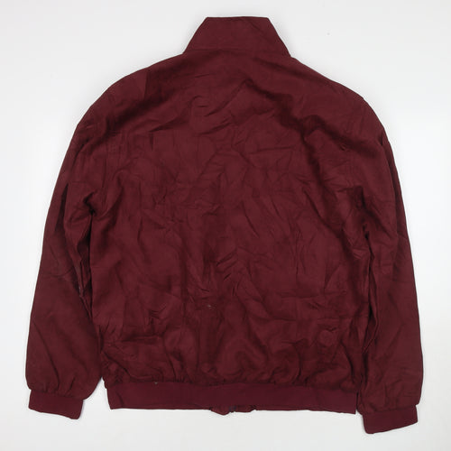 Atlas Mens Red Bomber Jacket Jacket Size M Zip