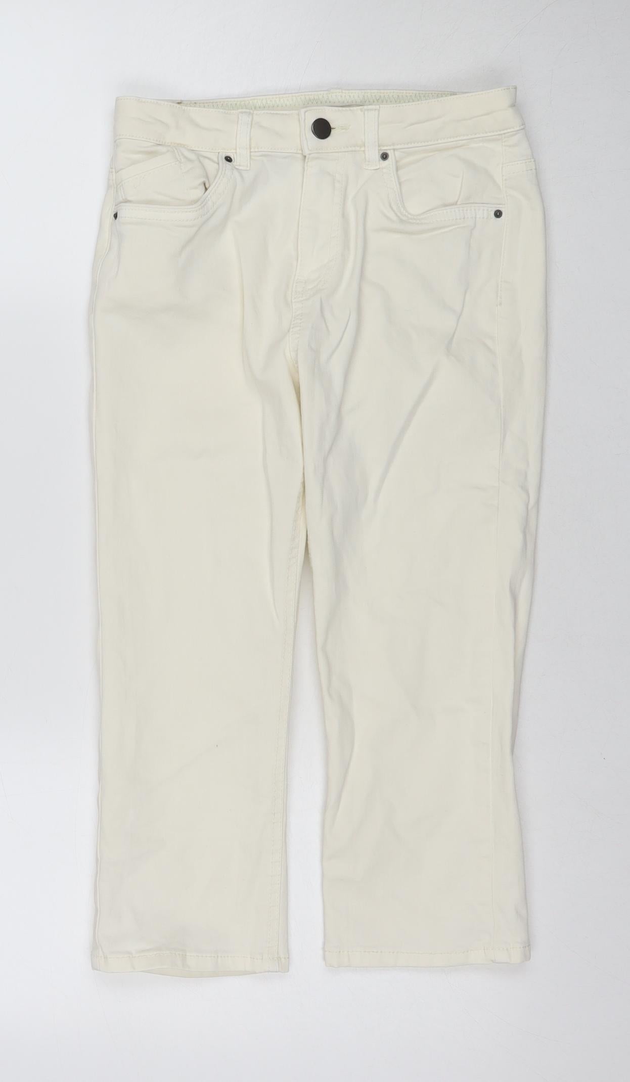 EDC Womens White Cotton Chino Shorts Size 8 L19 in Regular Zip