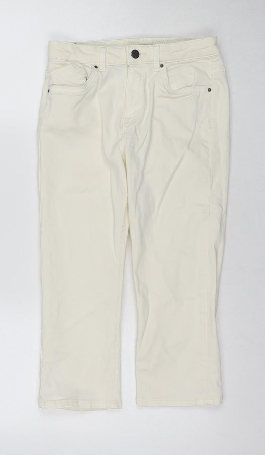 EDC Womens White Cotton Chino Shorts Size 8 L19 in Regular Zip