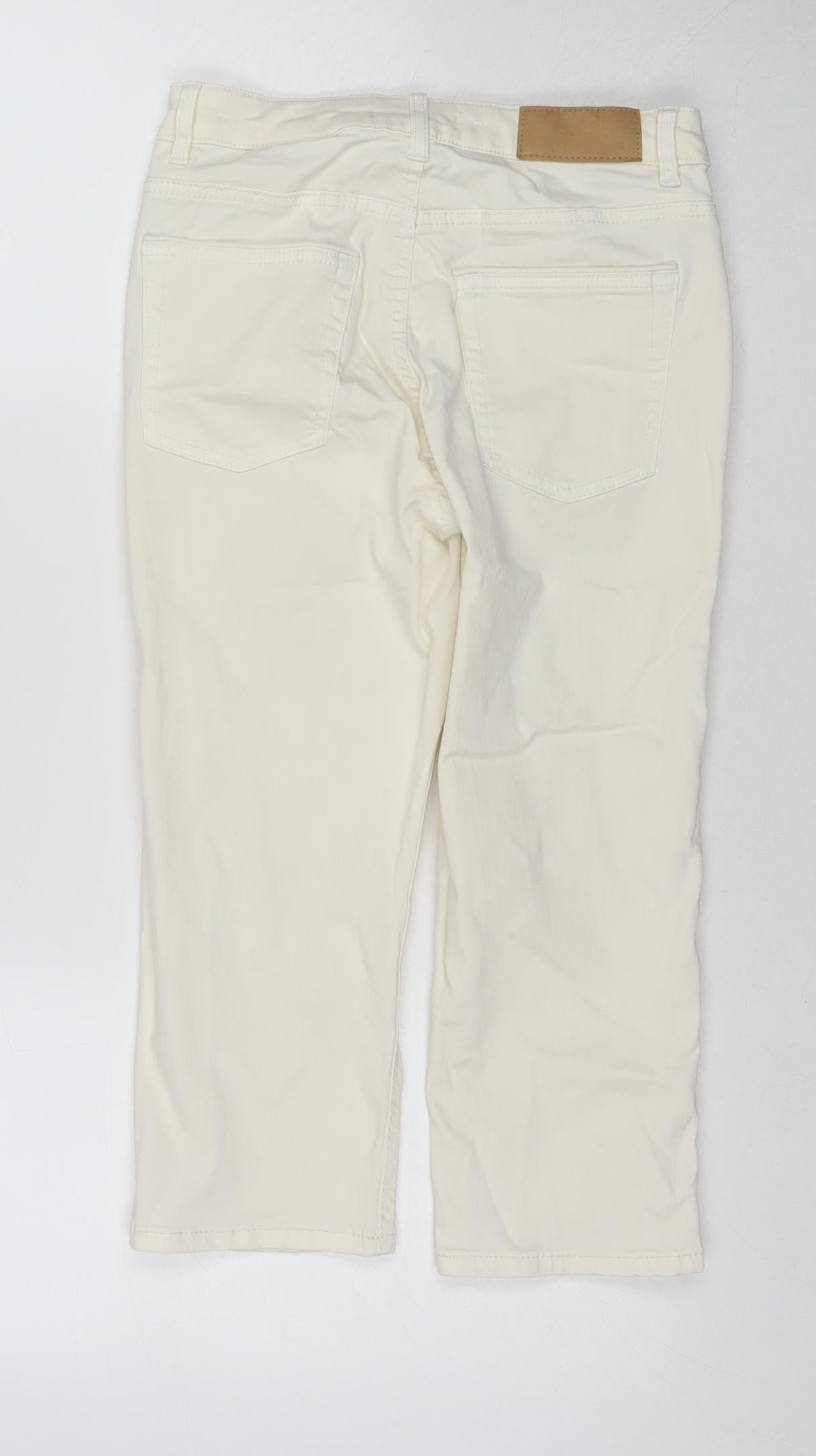 EDC Womens White Cotton Chino Shorts Size 8 L19 in Regular Zip