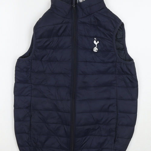 Tottenham Hotspur F.C. Boys Blue Gilet Waistcoat Size 11-12 Years Zip