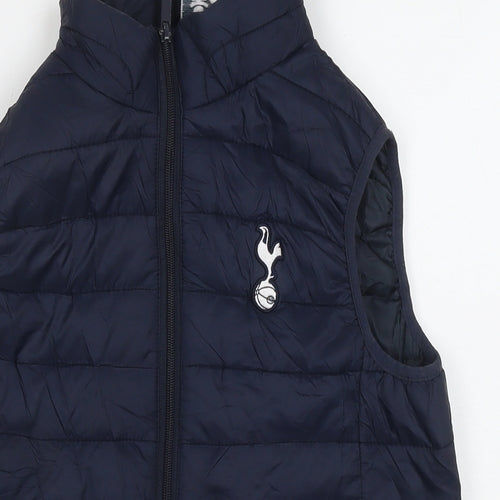 Tottenham Hotspur F.C. Boys Blue Gilet Waistcoat Size 11-12 Years Zip