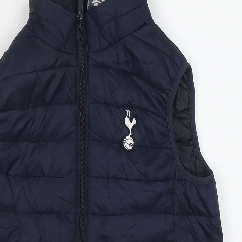 Tottenham Hotspur F.C. Boys Blue Gilet Waistcoat Size 11-12 Years Zip