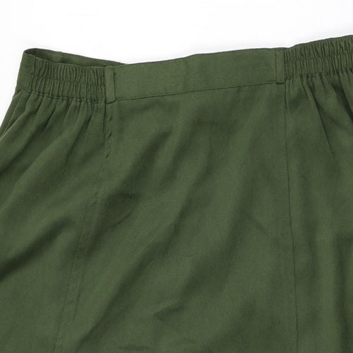 Bonmarché Womens Green Polyester Swing Skirt Size 18 Button - Suede