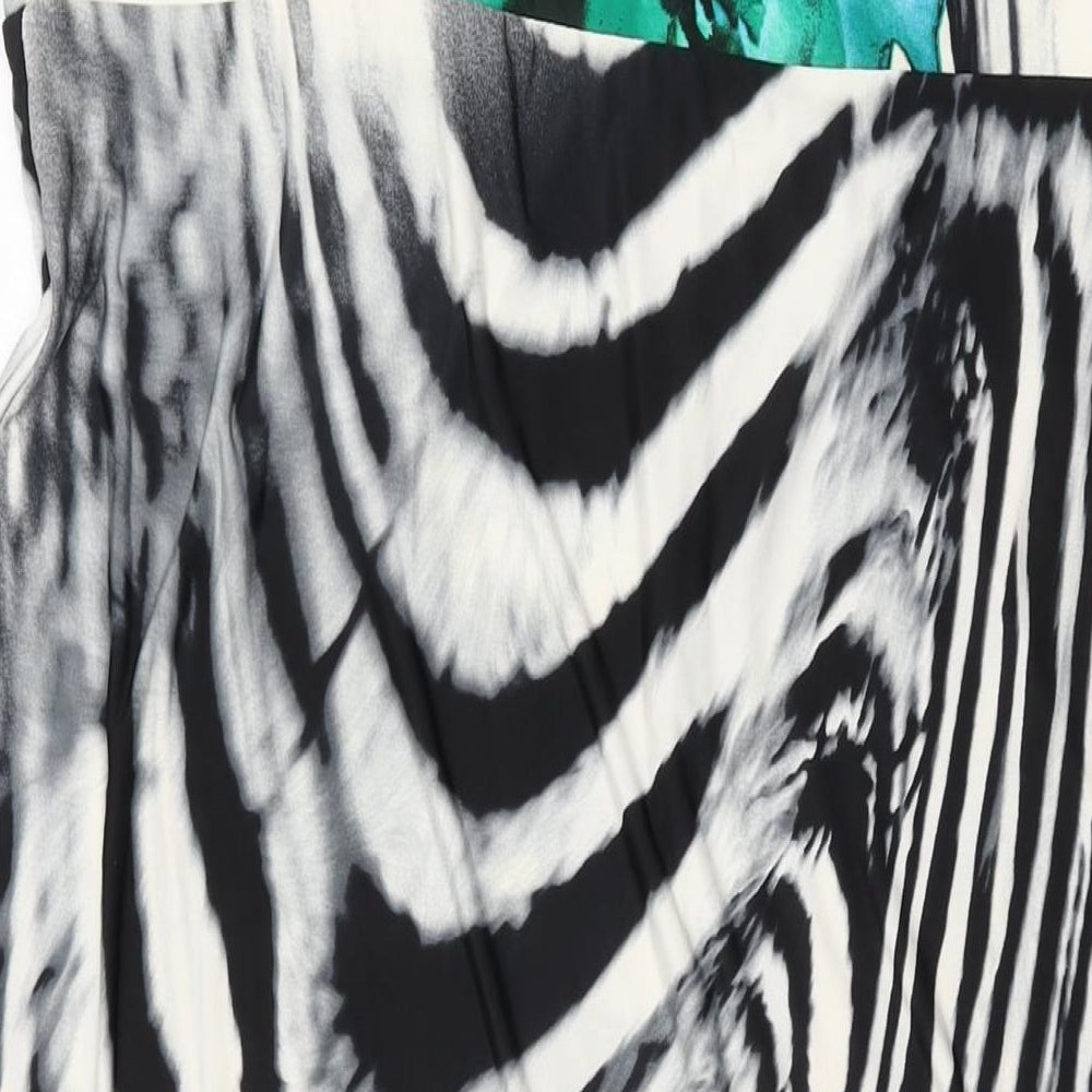 Kaleidoscope Womens White Floral Polyester Shift Size 22 V-Neck Pullover - Animal Print