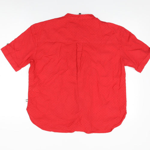 Superdry Womens Red Cotton Basic T-Shirt Size 10 Round Neck