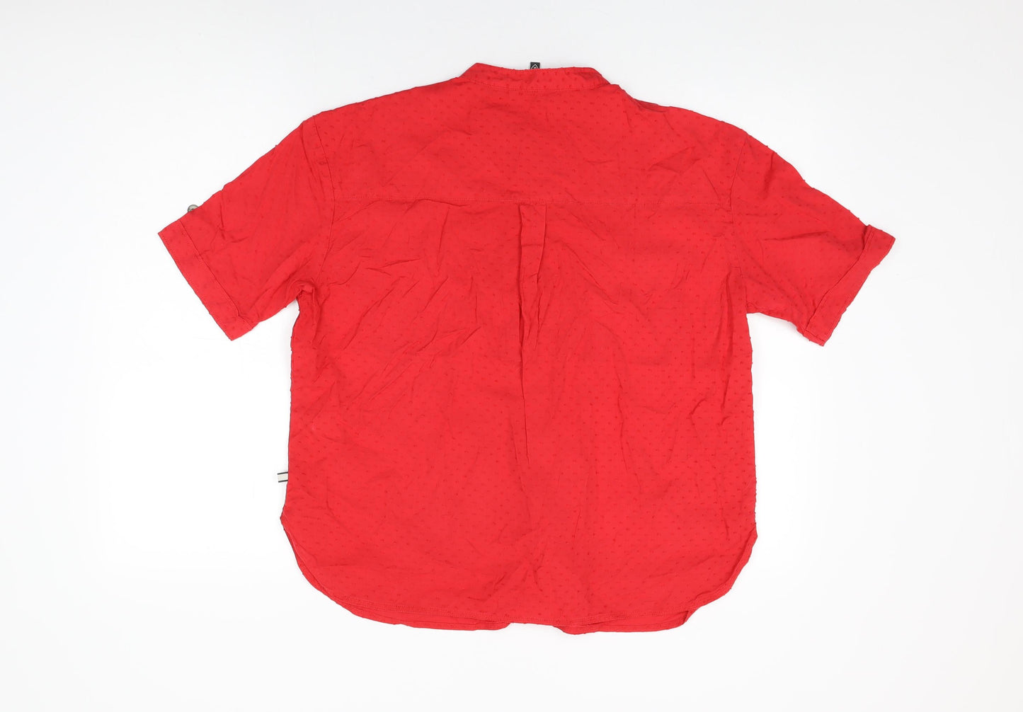 Superdry Womens Red Cotton Basic T-Shirt Size 10 Round Neck