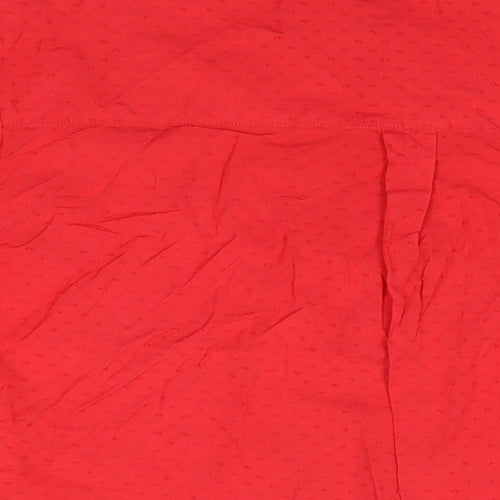 Superdry Womens Red Cotton Basic T-Shirt Size 10 Round Neck