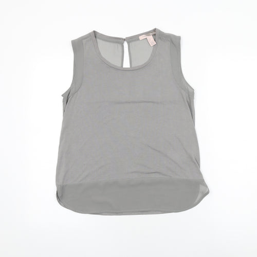 FOREVER 21 Womens Grey Modal Basic T-Shirt Size S Round Neck