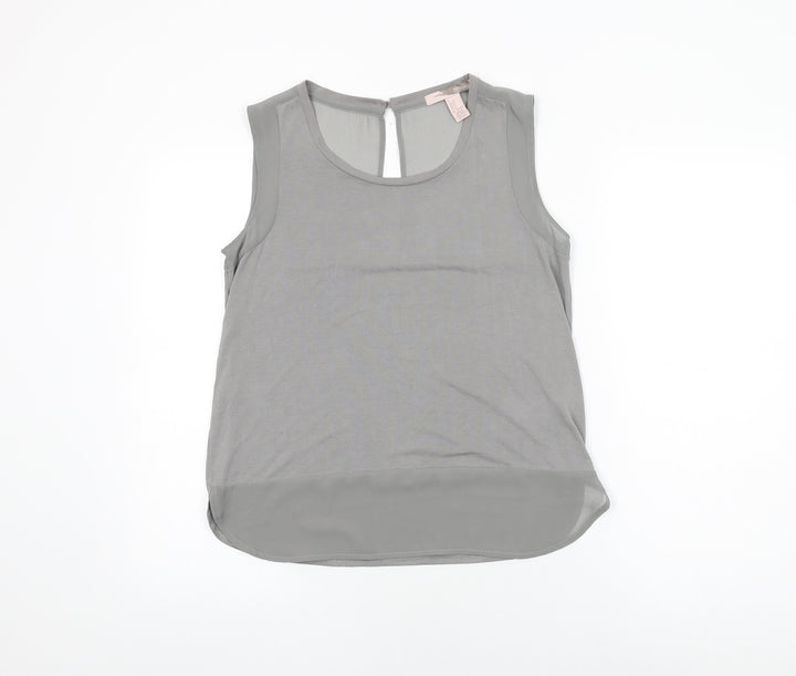 FOREVER 21 Womens Grey Modal Basic T-Shirt Size S Round Neck