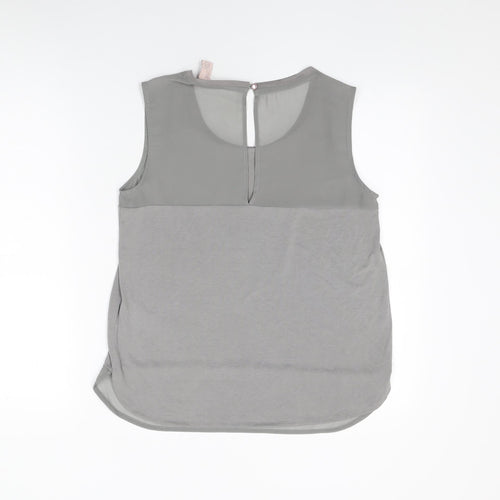 FOREVER 21 Womens Grey Modal Basic T-Shirt Size S Round Neck