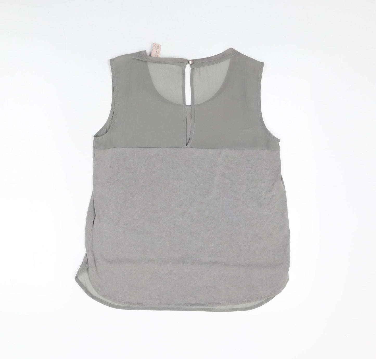 FOREVER 21 Womens Grey Modal Basic T-Shirt Size S Round Neck