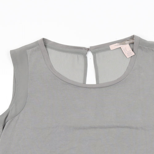FOREVER 21 Womens Grey Modal Basic T-Shirt Size S Round Neck