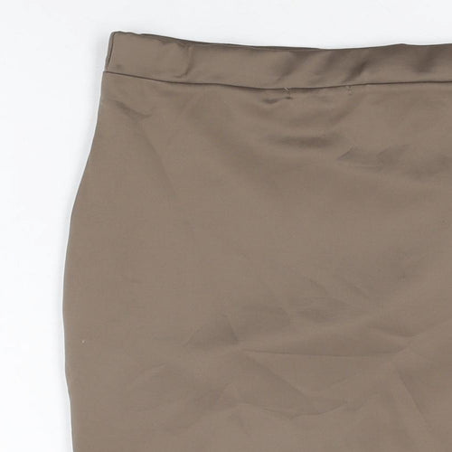 Boohoo Womens Brown Polyester Mini Skirt Size 10