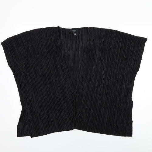 New Look Girls Black Polyester Kimono T-Shirt Size M V-Neck
