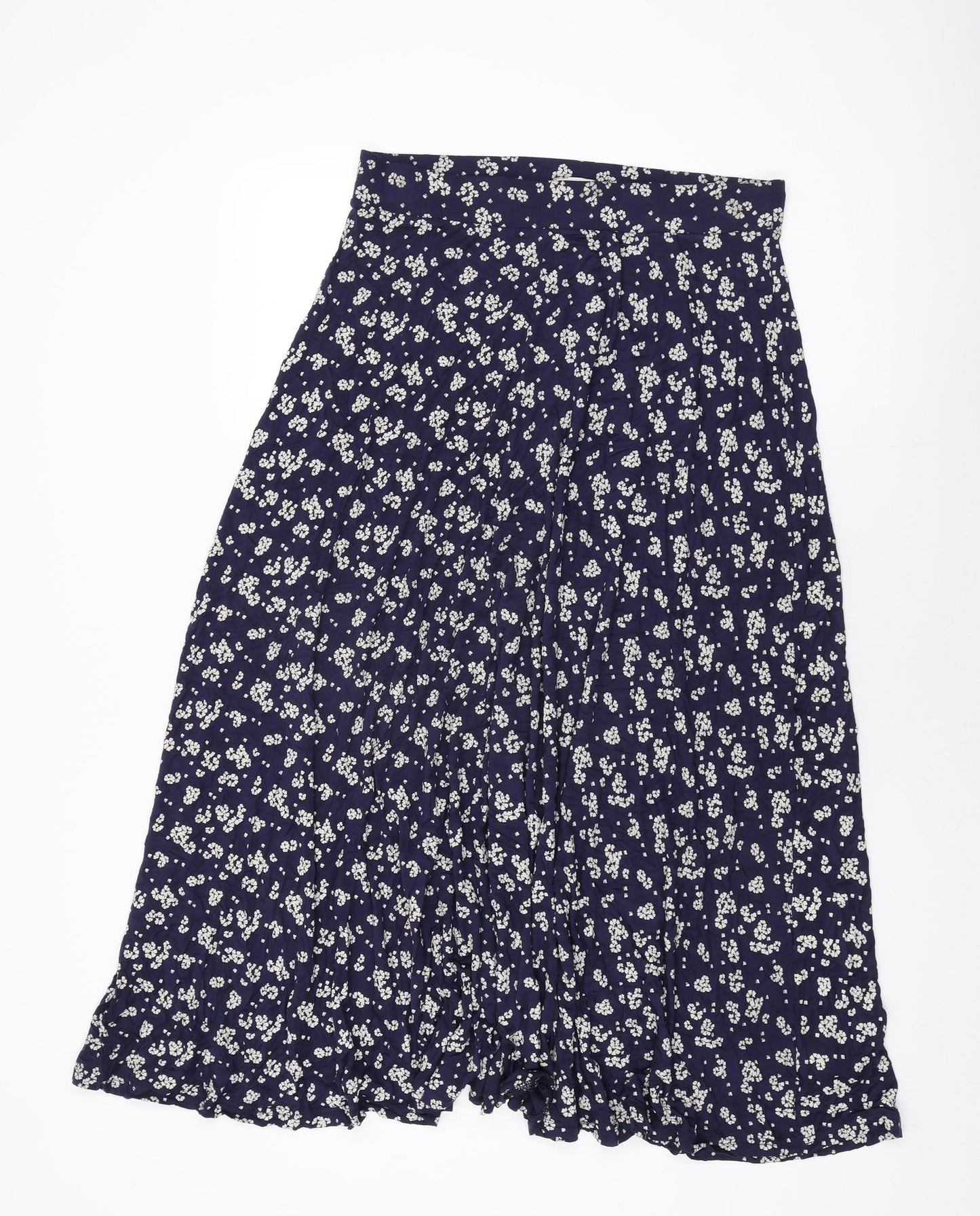 White Stuff Womens Blue Floral Viscose Swing Skirt Size 12