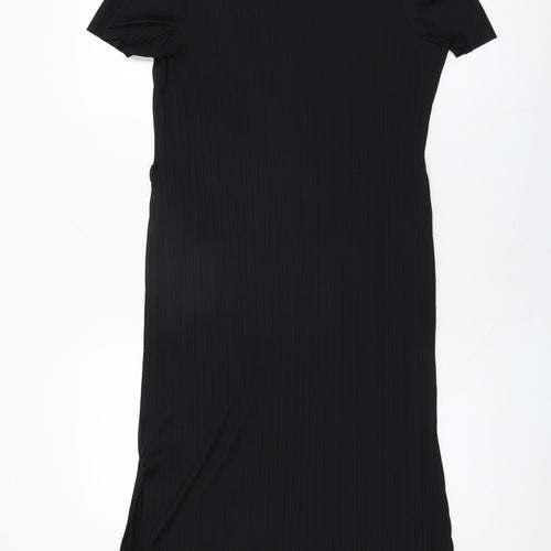 River Island Womens Black Polyester Shift Size 10 Round Neck Pullover