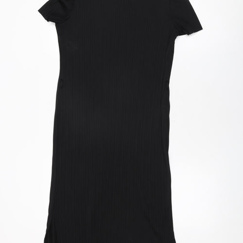 River Island Womens Black Polyester Shift Size 10 Round Neck Pullover