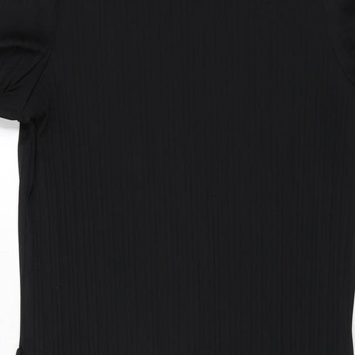 River Island Womens Black Polyester Shift Size 10 Round Neck Pullover