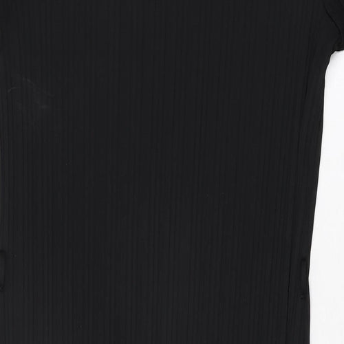 River Island Womens Black Polyester Shift Size 10 Round Neck Pullover