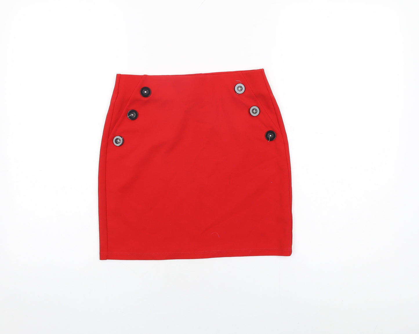 Miss Selfridge Womens Red Polyester Mini Skirt Size 8