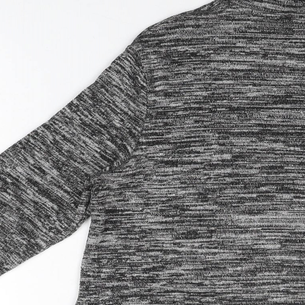 Marks and Spencer Womens Grey Polyester Shift Size 10 High Neck Pullover