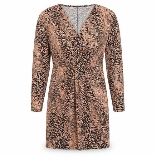 Pink Vanilla Womens Ivory Geometric Polyester Pencil Dress Size 10 V-Neck
