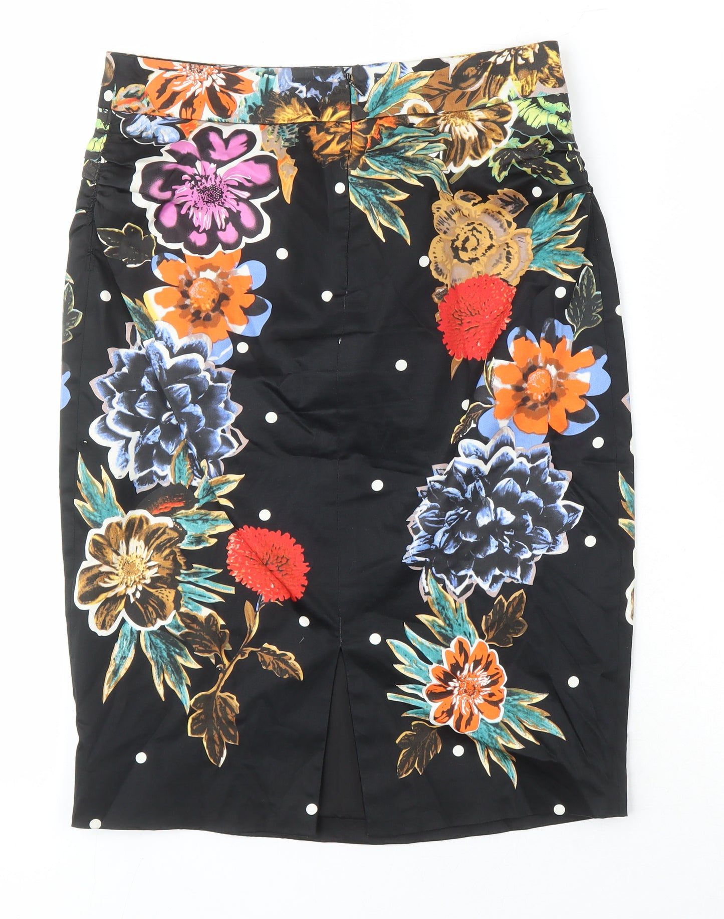 Baraschi Womens Multicoloured Floral Cotton Straight & Pencil Skirt Size 10