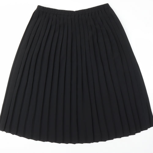 Freemans Womens Black Polyester Pleated Skirt Size 18