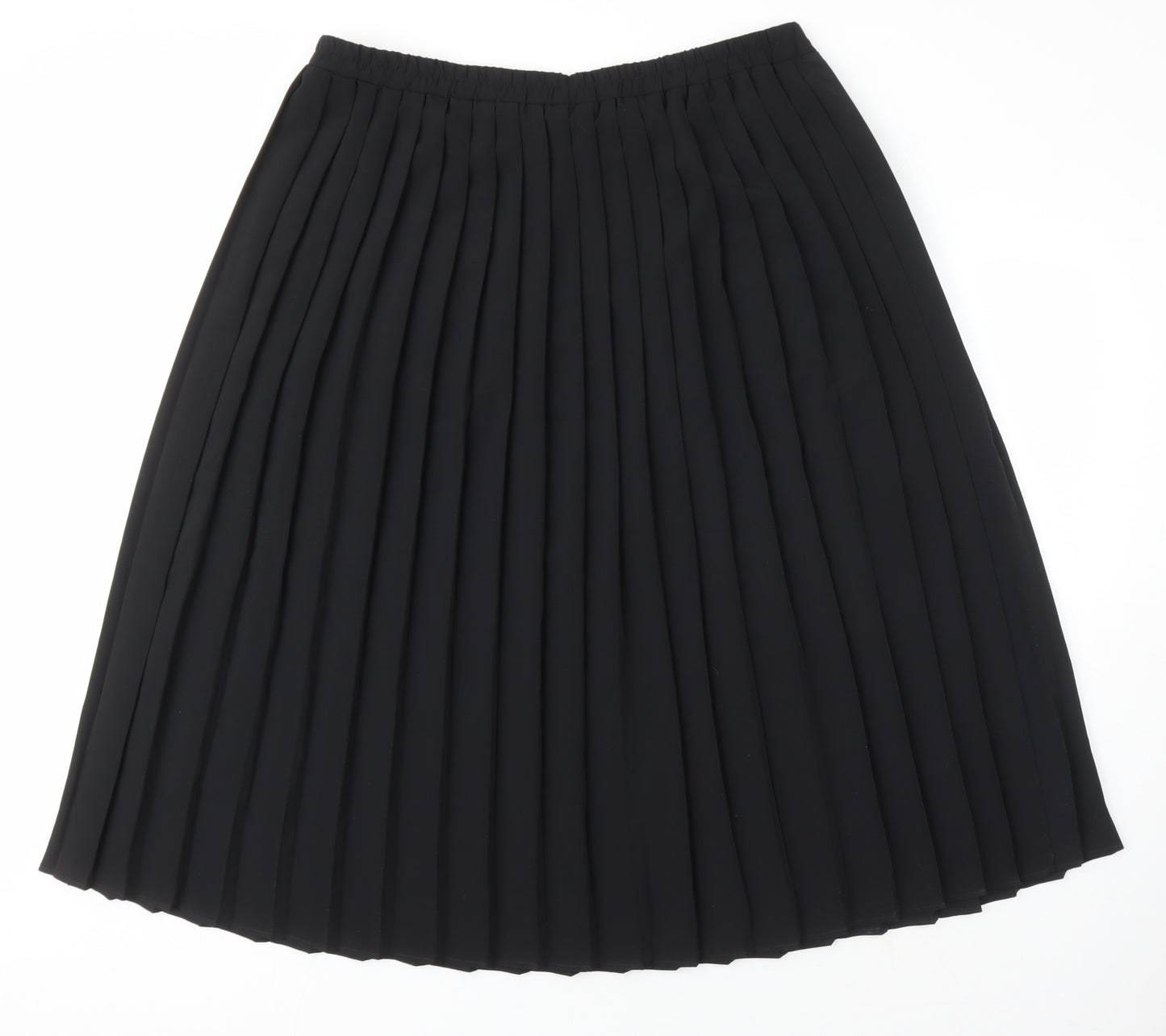 Freemans Womens Black Polyester Pleated Skirt Size 18