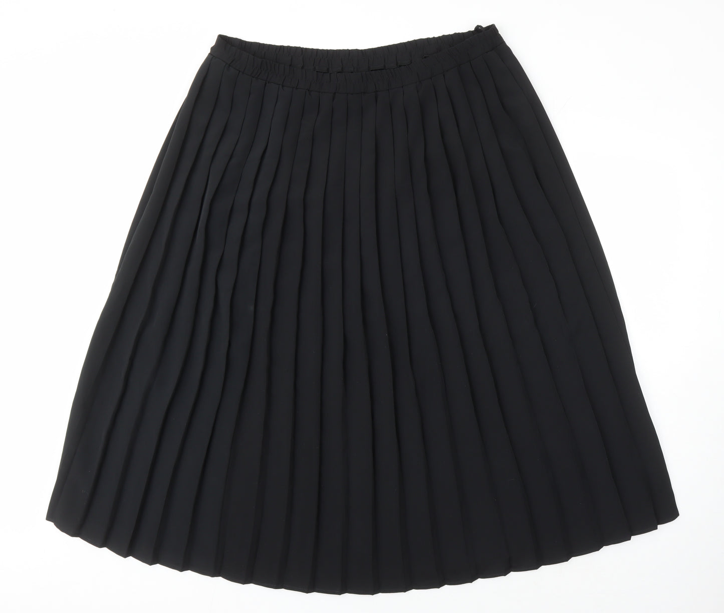 Freemans Womens Black Polyester Pleated Skirt Size 18