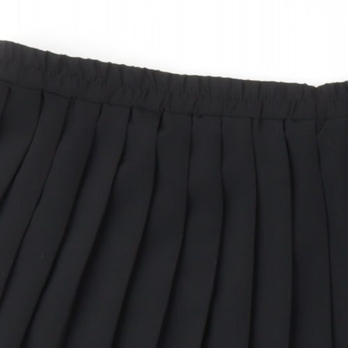 Freemans Womens Black Polyester Pleated Skirt Size 18