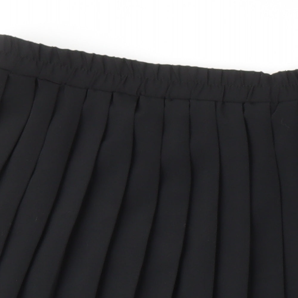 Freemans Womens Black Polyester Pleated Skirt Size 18