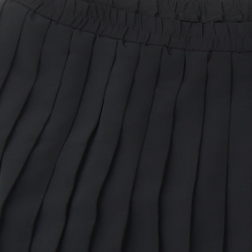 Freemans Womens Black Polyester Pleated Skirt Size 18