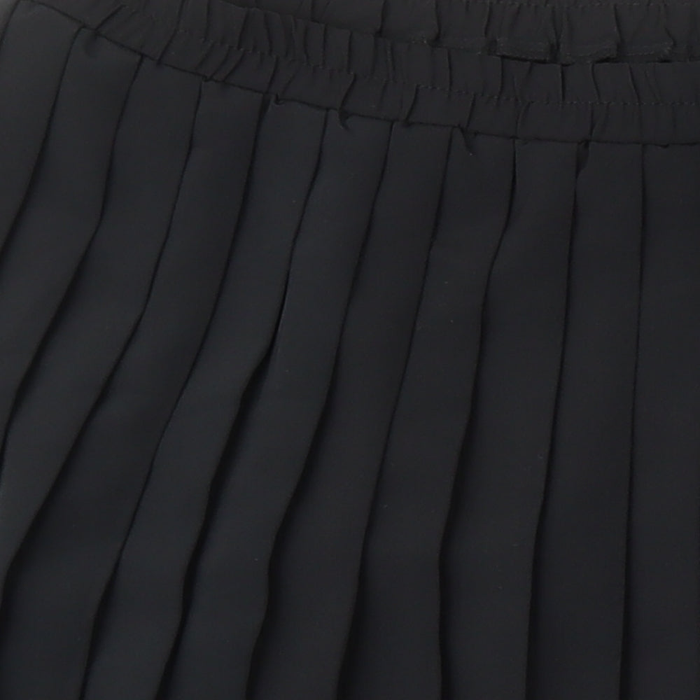Freemans Womens Black Polyester Pleated Skirt Size 18