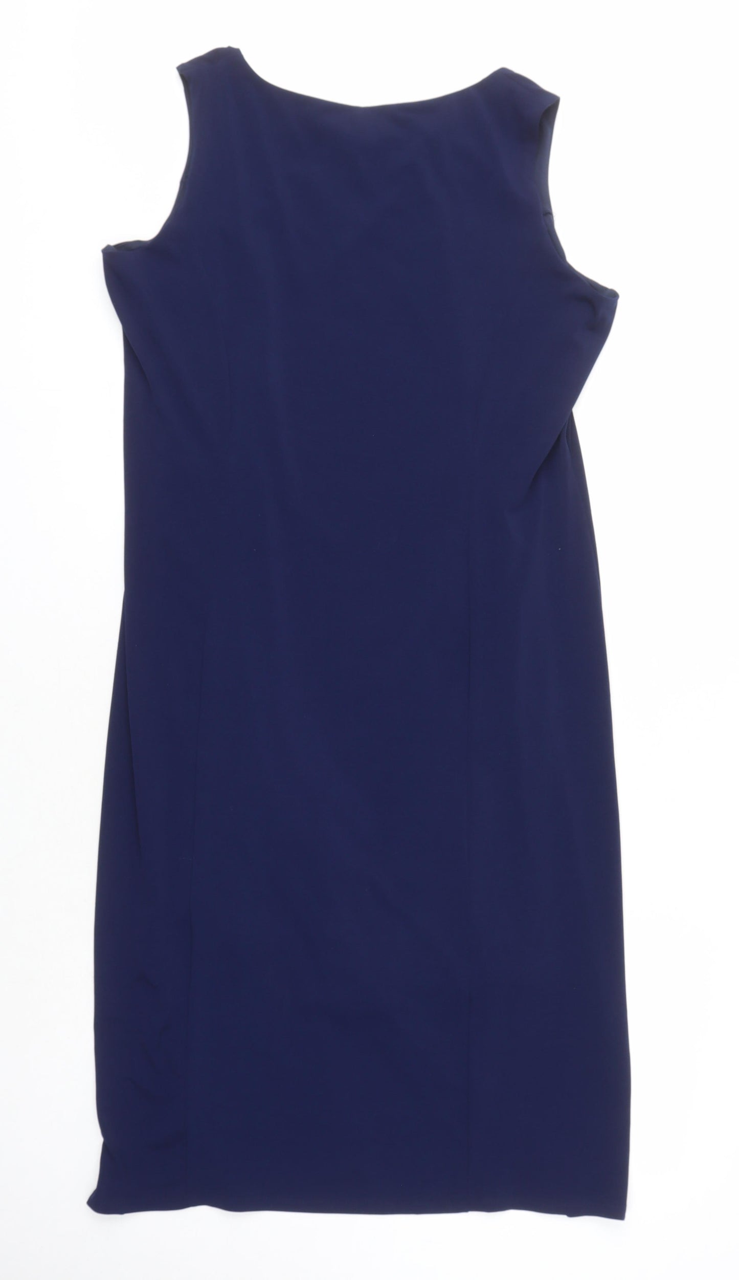 Nightingales Womens Blue Polyester Shift Size 18 Boat Neck