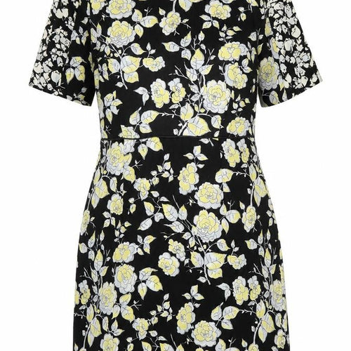 Oasis Womens Multicoloured Floral Polyester Skater Dress Size 10 Round Neck