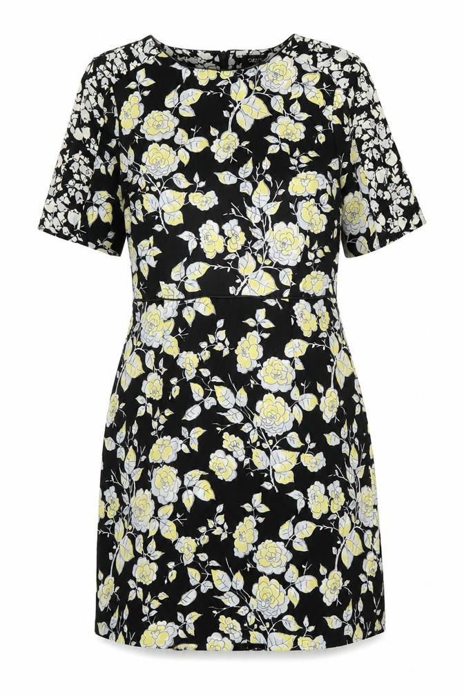 Oasis Womens Multicoloured Floral Polyester Skater Dress Size 10 Round Neck