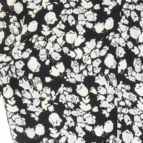 Oasis Womens Multicoloured Floral Polyester Skater Dress Size 10 Round Neck