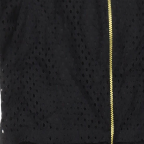 Miss Selfridge Womens Black Cotton A-Line Size 8 Round Neck Zip