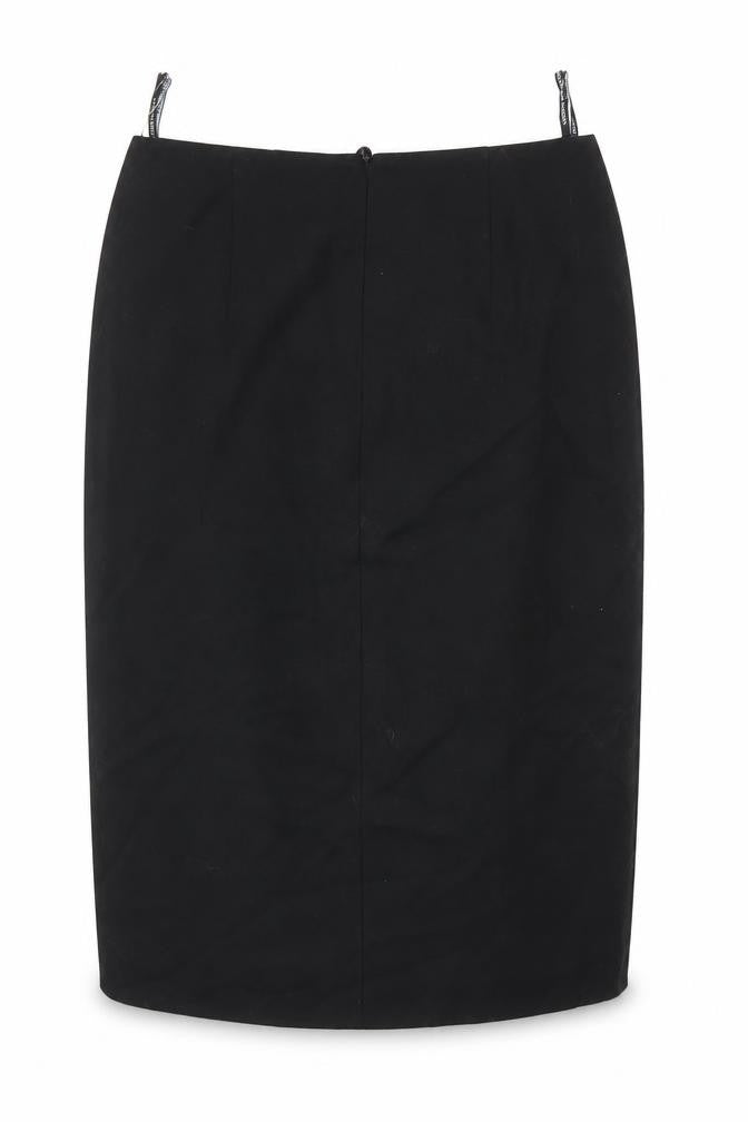 Seda Modell Womens Black Viscose A-Line Skirt Size 46 in Zip