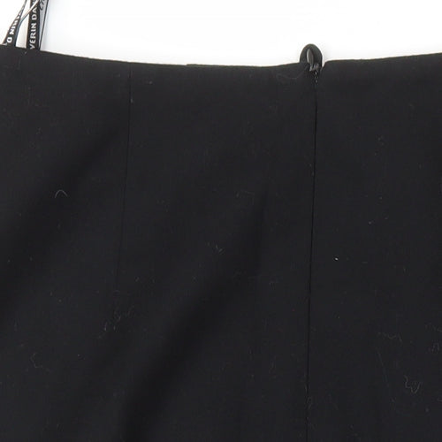 Seda Modell Womens Black Viscose A-Line Skirt Size 46 in Zip